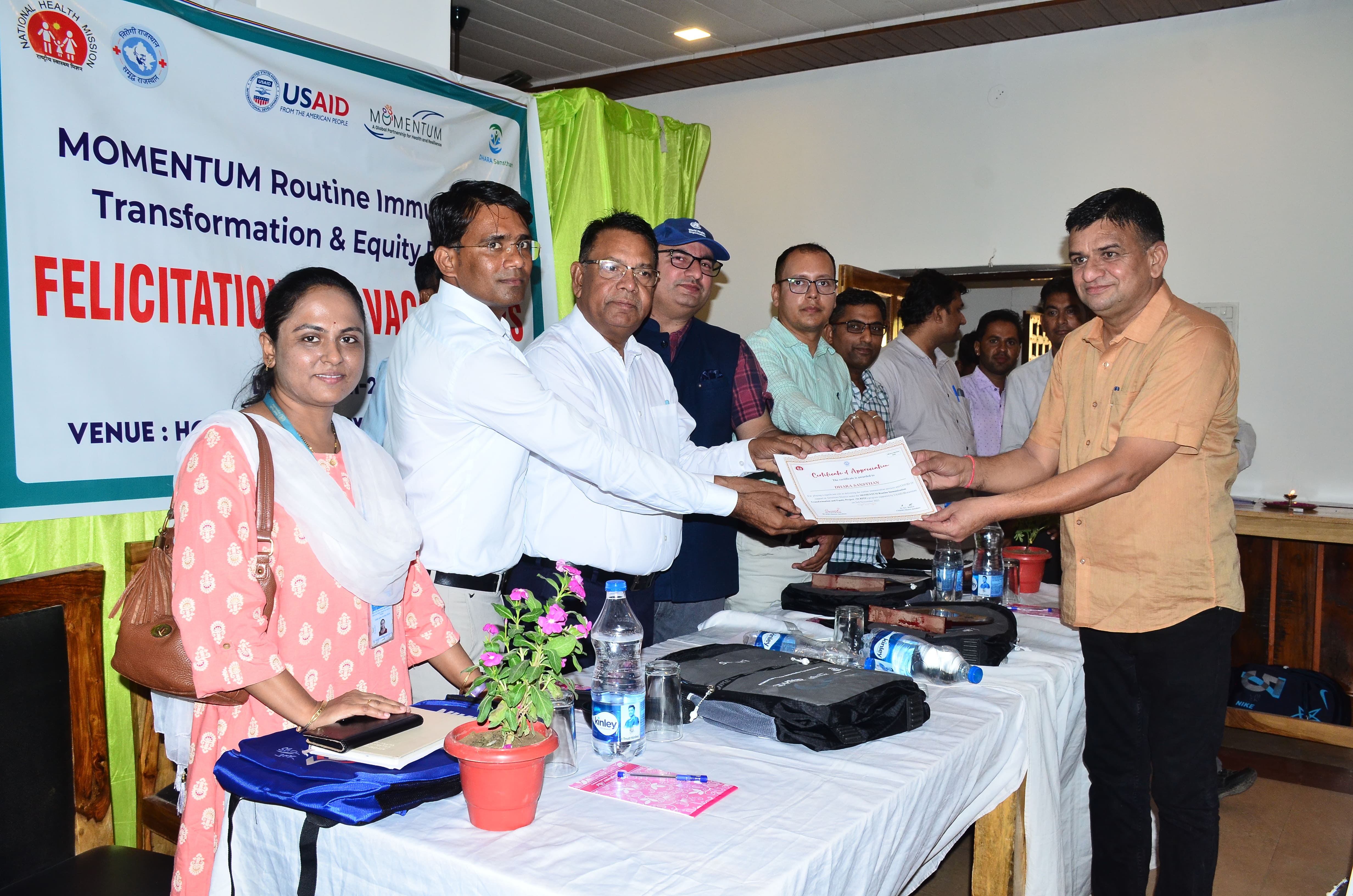 Appreciation Award by John Snow India Pvt.Ltd for working rigorously during Covid-19 in the year 2024